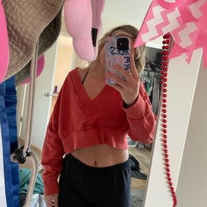 Cropped off the shoulder sweater